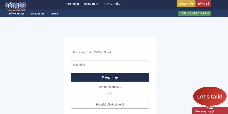 Hướng dẫn 5 bước đăng nhập Bong88 cụ thể, chính xác 1 Đăng nhập Bong88 chi tiết với 5 bước trên web